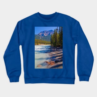 Canada. Canadian Rockies. Jasper National Park. Athabasca River. Crewneck Sweatshirt